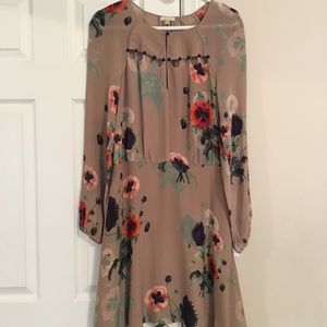 Anthropologie Leifsdottir Floral Poppies Dress